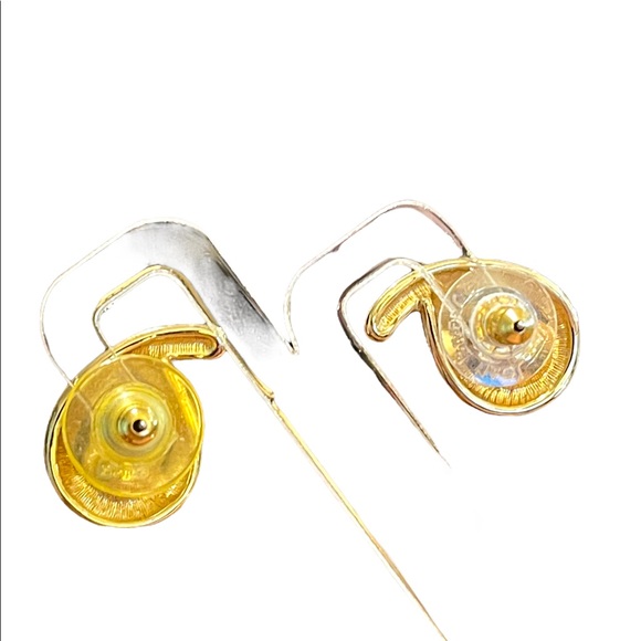 Vintage Swarovski Auth (SAL) 1980s Pink crystal rhinestone gold plated earrings - Picture 7 of 7